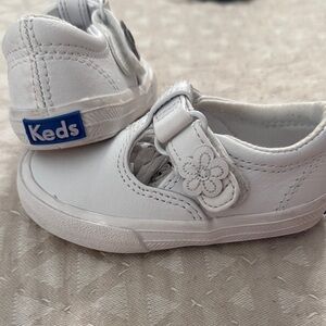 Keds White Canvas Sneakers with Velcro Strap